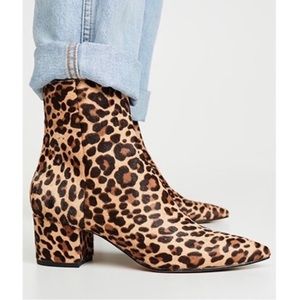Dolce Vita Jac Leopard Calf Hair Ankle Bootie Boots